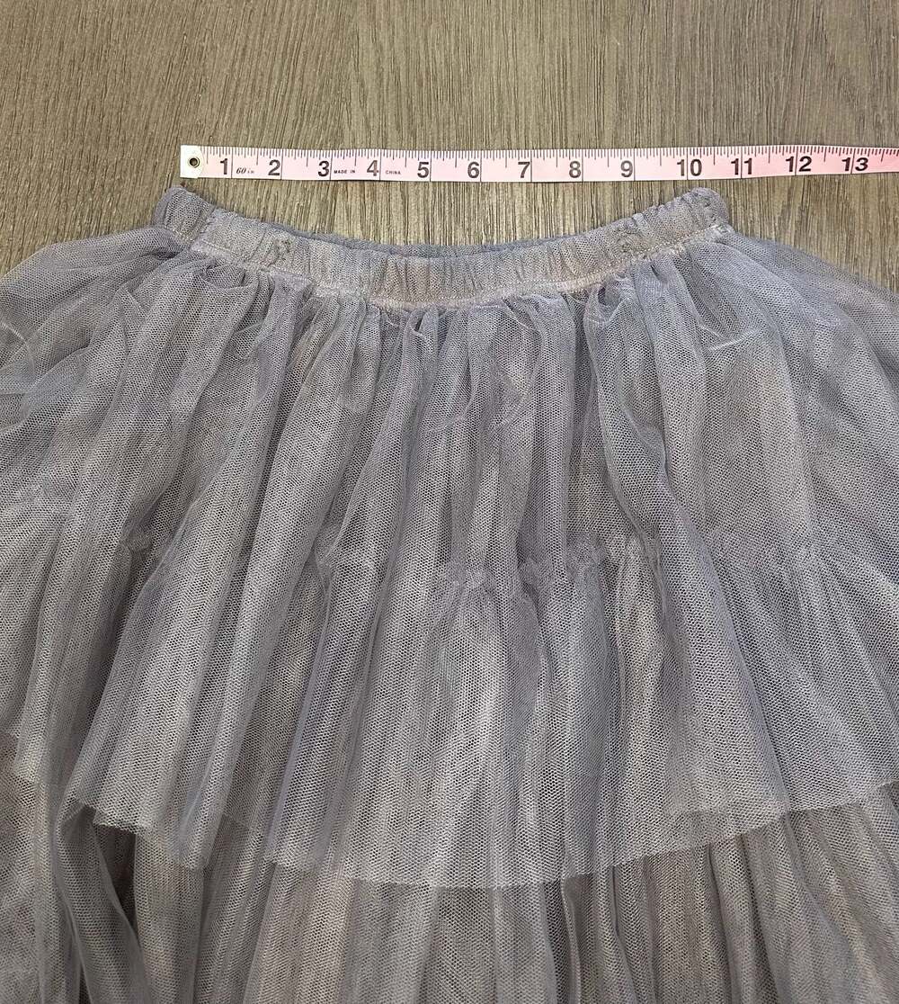 Free People Tulle Much Half Maxi Skirt Ombre Gray Black Tiered Ruffle Tulle S - Picture 7 of 8